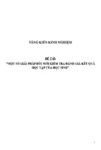 Sáng kiến kinh nghiệm skkn môn công nghệ thpt một số giải pháp đổi mới kiểm tra đánh giá kết quả học tập của học sinh