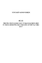 Sáng kiến kinh nghiệm skkn về phương pháp giải bài toán về mạch dao động điện từ trong bồi dưỡng học sinh giỏi cấp thpt đạt hiệu quả