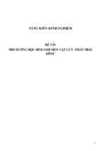 Sáng kiến kinh nghiệm bồi dưỡng học sinh giỏi môn vật lý 9   phần thấu kính