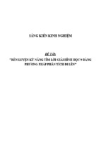 Sáng kiến kinh nghiệm skkn rèn luyện kỹ năng tìm lời giải hình học 9 bằng phương pháp phân tích đi lên