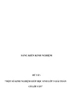 Sáng kiến kinh nghiệm skkn đổi mới phương pháp giảng dạy giúp nâng cao chất lượng giải toán có lời văn cho học sinh lớp 3