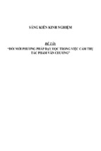 Sáng kiến kinh nghiệm skkn về đổi mới phương pháp dạy học trong việc cảm thụ tác phẩm văn chương