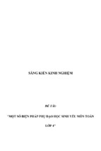 Sáng kiến kinh nghiệm skkn một số giải pháp nâng cao hiệu quả công tác phụ đạo học sinh yếu kém môn toán lớp 4