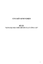 Sáng kiến kinh nghiệm giảng dạy bài chiếu dời đô của lý công uẩn