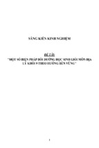 Sáng kiến kinh nghiệm skkn bồi dưỡng học sinh giỏi môn địa lý khối 9 theo hướng bền vững trường thcs đa phước