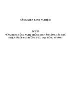 Sáng kiến kinh nghiệm skkn ứng dụng cntt vào công tác chủ nhiệm ở lớp 4.2 trường th hùng vương