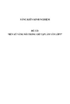 Sáng kiến kinh nghiệm skkn rèn kỹ năng nói trong giờ tập làm văn lớp 5