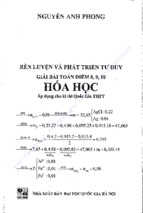 Rèn luyện và phát triển tư duy Hóa Vô cơ của Nguyễn Anh Phong