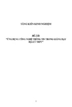 Sáng kiến kinh nghiệm skkn ứng dụng công nghệ thông tin trong giảng dạy địa lý thpt