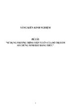 Sáng kiến kinh nghiệm skkn môn toán thpt sử dụng phương trình tiếp tuyến của đồ thị hàm số chứng minh bất đẳng thức