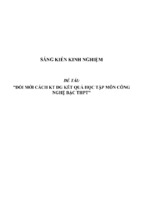 Sáng kiến kinh nghiệm skkn đổi mới cách kiểm tra đánh giá kết quả học tập môn công nghệ bậc trung học phổ thông