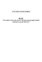 Sáng kiến kinh nghiệm  skkn ứng dụng toán xác suất vào giải nhanh một số bài tập quy luật di truyền