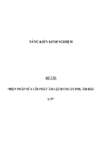 Sáng kiến kinh nghiệm skkn về biện pháp sửa lỗi phát âm lệch chuẩn phụ âm đầu ln cho học sinh tiểu học