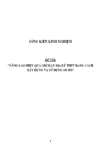 Sáng kiến kinh nghiệm skkn nâng cao hiệu quả giờ dạy địa lý thpt bằng cách xây dựng và sử dụng sơ đồ