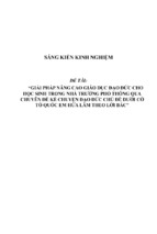 Sáng kiến kinh nghiệm chủ nhiệm giáo dục đạo đức cho học sinh thông qua hoạt động dưới cờ