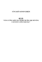 Sáng kiến kinh nghiệm skkn tăng cường kiểm tra nội bộ để đẩy mạnh chất lượng dạy và học