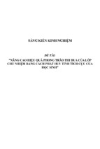 Sáng kiến kinh nghiệm skkn nâng cao hiệu quả phong trào thi đua của lớp chủ nhiệm bằng cách phát huy tính tích cực của học sinh