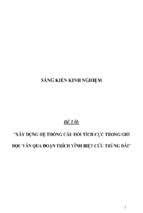 Sáng kiến kinh nghiệm skkn xây dựng hệ thống câu hỏi tích cực trong giờ đọc văn qua đoạn trích vĩnh biệt cửu trùng đài