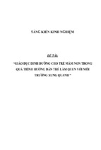 Sáng kiến kinh nghiệm skkn giáo dục dinh dưỡng cho trẻ mầm non trong quá trình hướng dẫn trẻ làm quen với môi trường xung quanh