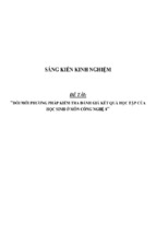 Sáng kiến kinh nghiệm skkn đổi mới phương pháp kiểm tra đánh giá kết quả học tập của học sinh ở môn công nghệ lớp 8