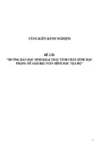 Sáng kiến kinh nghiệm skkn hướng dẫn học sinh khai thác tính chất hình học phẳng để giải bài toán hình học tọa độ