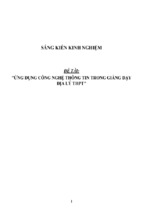 Sáng kiến kinh nghiệm skkn ứng dụng công nghệ thông tin trong giảng dạy địa lý thpt