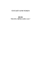 Sáng kiến kinh nghiệm phương trình lượng giác