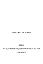 Sáng kiến kinh nghiệm skkn sử dụng đồ dùng trực quan trong giảng dạy môn công nghệ 8