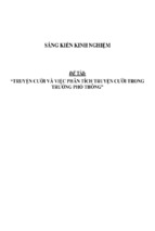 Sáng kiến kinh nghiệm skkn về truyện cười và việc phân tích truyện cười trong trường phổ thông