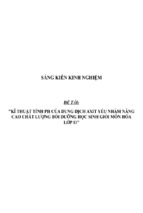 Sáng kiến kinh nghiệm skkn môn hóa học thpt kĩ thuật tính ph của dung dịch axit yếu nhằm nâng cao chất lượng bồi dưỡng học sinh giỏi môn hóa lớp 11