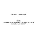 Sáng kiến kinh nghiệm chọn bài thể dụng để nâng cao thành tích nhảy cao kiểu nằm nghiêng