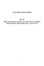 Sáng kiến kinh nghiệm skkn biện pháp quản lý công tác giáo viên chủ nhiệm lớp ở trường thpt khoái châu   hưng yên