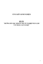 Sáng kiến kinh nghiệm skkn môn ngữ văn thpt hướng dẫn học sinh ôn thi tốt nghiệp phần làm văn nghị luận xã hội