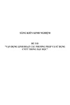 Sáng kiến kinh nghiệm skkn vận dụng linh hoạt các phương pháp và ứng dụng cntt trong dạy học bậc thcs