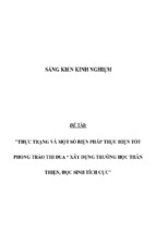 Sáng kiến kinh nghiệm skkn thực trạng và một số biện pháp thực hiện tốt phong trào thi đua “xây dựng trường học thân thiện, học sinh tích cực”