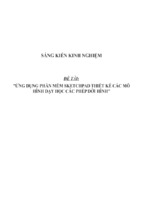 Sáng kiến kinh nghiệm skkn ứng dụng phần mềm sketchpad thiết kế các mô hình dạy học các phép dời hình