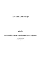 Sáng kiến kinh nghiệm chỉ đạo ứng dụng công nghệ thông tin trong dạy học