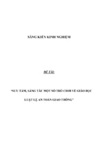 Sáng kiến kinh nghiệm skkn sưu tầm, sáng tác một số trò chơi về giáo dục luật lệ an toàn giao thông