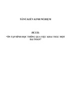 Sáng kiến kinh nghiệm skkn ôn tập hình học thông qua việc khai thác một bài toán quen thuộc