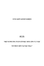 Sáng kiến kinh nghiệm skkn một số phương pháp giúp học sinh lớp 4 và 5 học tốt phân môn tập đọc nhạc