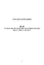 Sáng kiến kinh nghiệm sử dụng phương pháp trực quan trong dạy học địa lý lớp 6