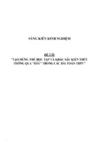 Sáng kiến kinh nghiệm skkn tạo hứng thú học tập và khắc sâu kiến thức thông qua  bẫy  trong các bài toán thpt