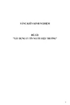 Sáng kiến kinh nghiệm xây dựng uy tín người hiệu trưởng