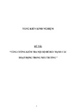 Sáng kiến kinh nghiệm skkn việc tăng cường kiểm tra nội bộ để đẩy mạnh các hoạt động trong nhà trường