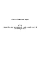 Sáng kiến kinh nghiệm skkn bồi dưỡng học sinh giỏi lớp 5 giải các bài toán về chuyển động đều