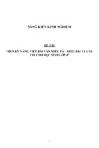 Sáng kiến kinh nghiệm skkn rèn kỹ năng viết văn miêu tả cho học sinh lớp 4