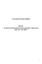 Sáng kiến kinh nghiệm skkn sử dụng phương pháp sơ đồ, bảng biểu trong dạy học ngữ văn thpt