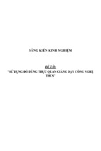 Sáng kiến kinh nghiệm skkn sử dụng đồ dùng trực quan giảng dạy công nghệ thcs