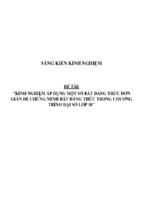 Sáng kiến kinh nghiệm kinh nghiệm áp dụng một số bất đẳng thức đơn giản để chứng minh bất đẳng thức trong chương trình đại số lớp 10