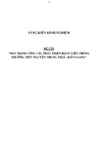 Sáng kiến kinh nghiệm skkn đẩy mạnh công tác phát triển đảng viên trong trường thpt nguyễn trung trực, kiên giang